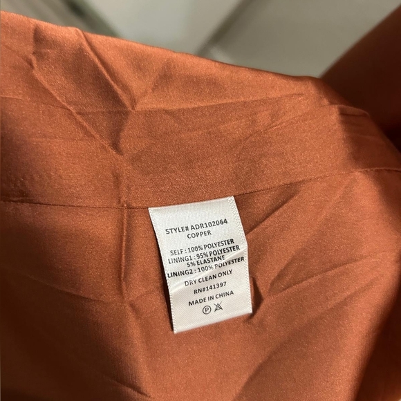 ASTR Long Copper Satin Dress - Picture 10 of 12